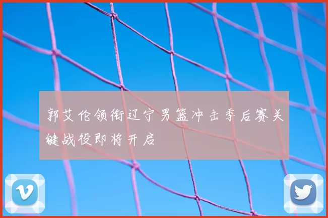 郭艾伦领衔辽宁男篮冲击季后赛关键战役即将开启