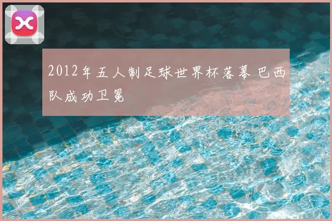 2012年五人制足球世界杯落幕 巴西队成功卫冕